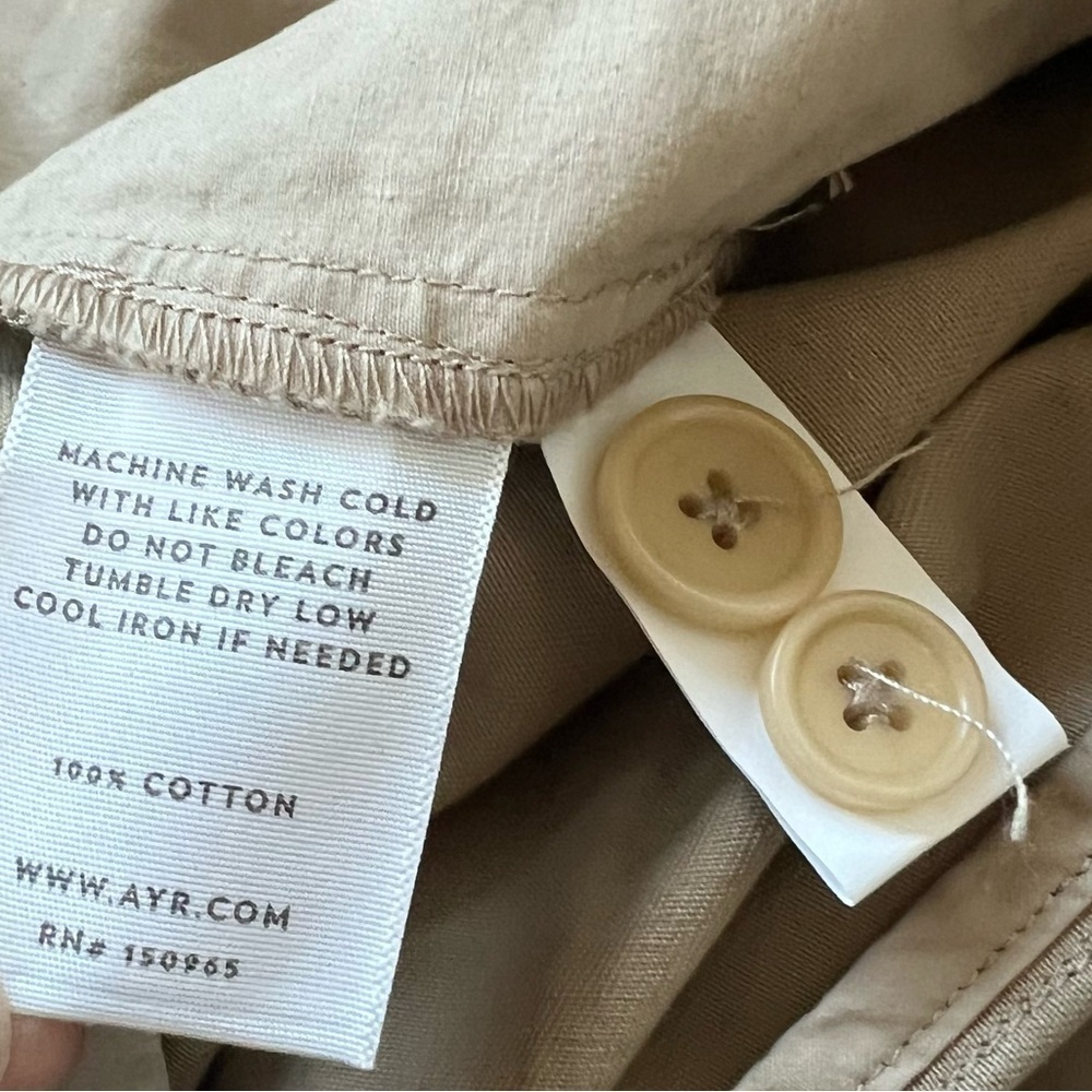 AYR The Metropolitan Pleated Twill Trouser Pants Khaki Tan Casual Women’s 12 - Picture 10 of 10